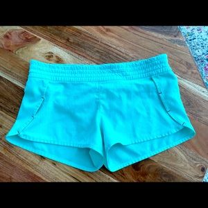 Mint green lulu shorts